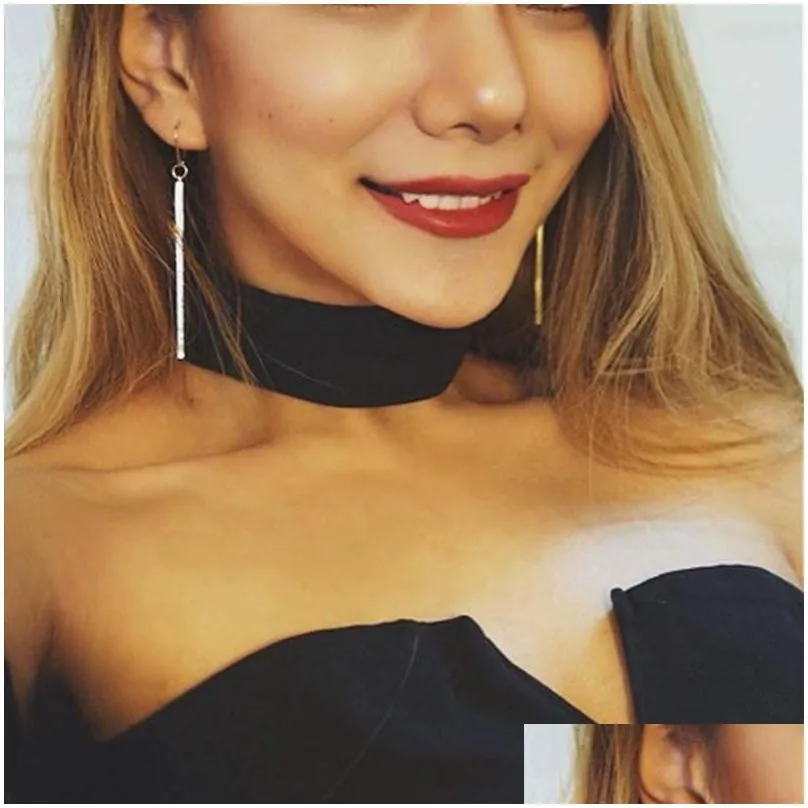 dangle chandelier long bar earrings for women girl.vertical stick round line drop earring simple geometric strip dangling