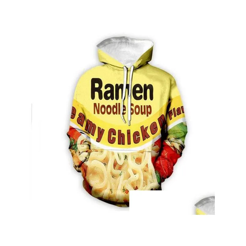  men/womens ramen noodles soup funny 3d print fashion tracksuits crewneck hip hop sweatshirt and pants 2 pcs set hoodies tz07