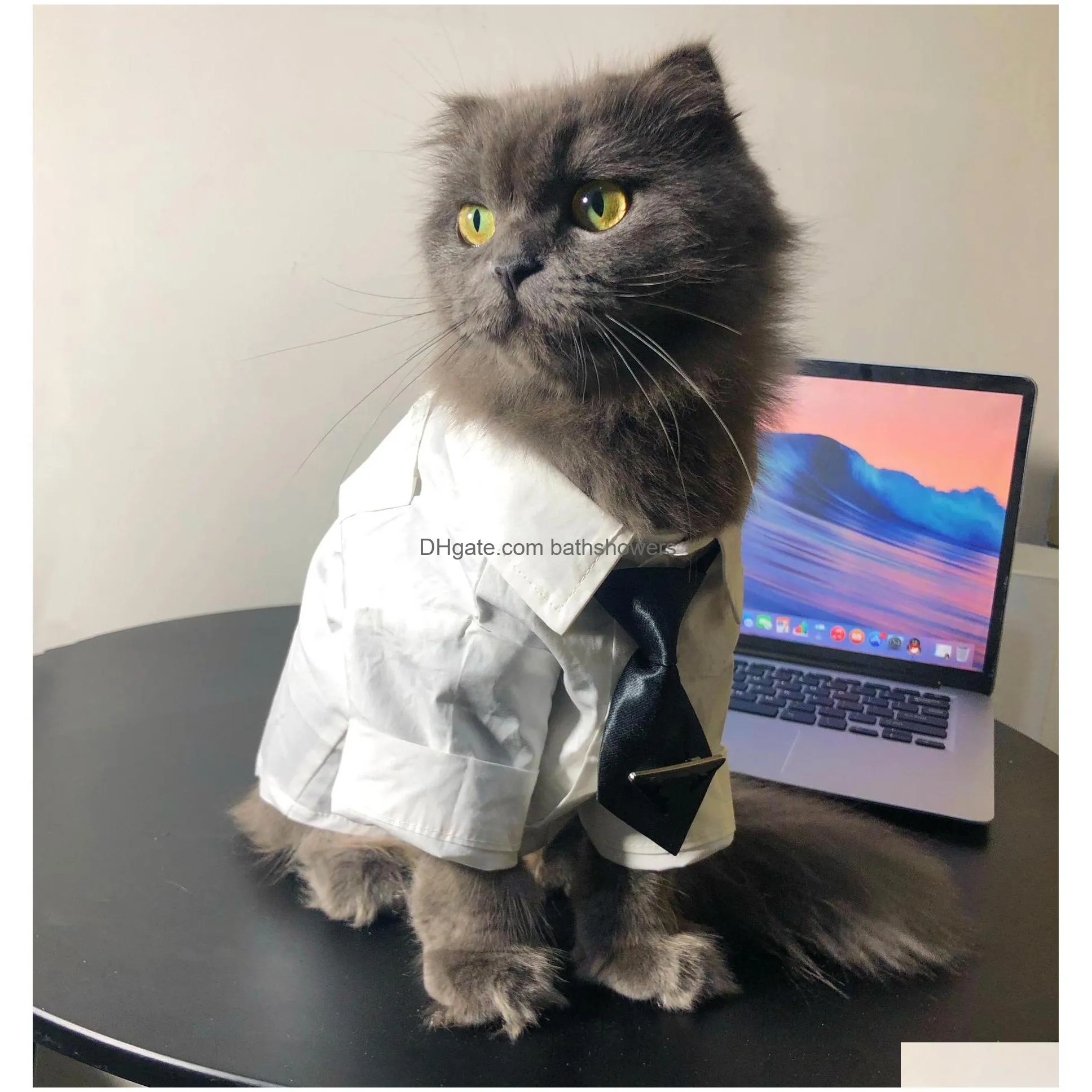 luxury brand designer letter print dog apparel fashion shirts cat dog clothe animal jackets outdoor leisure sports large pet tie sweater vest