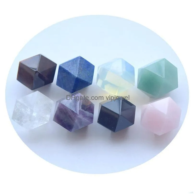 natural stone crystal polyhedron ornaments quartz healing crystals energy reiki gem craft hand pieces living room decoration