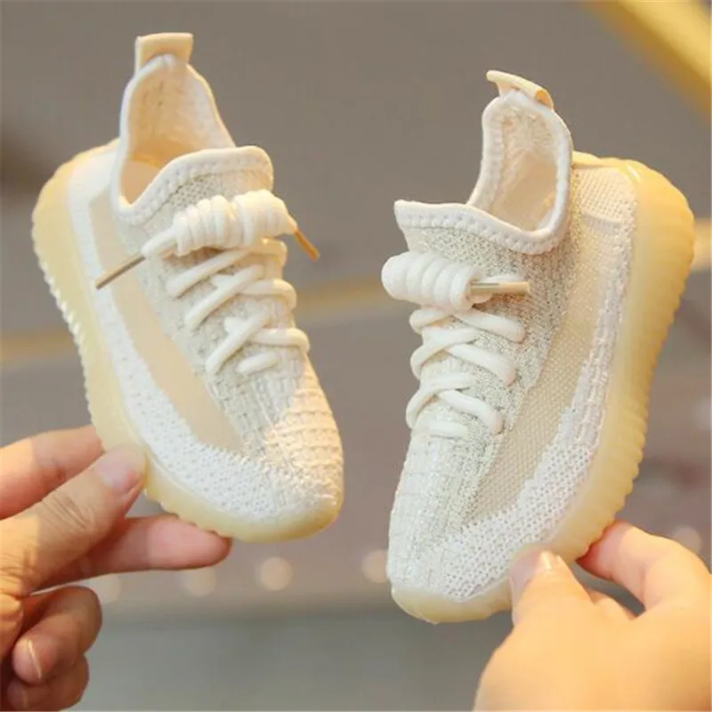 Spring Autumn Childrens Sports Shoes Flying Woven Breathable Kids Athletic Shoe Boys Girls Sneakers Soft-Soled Toddler Baby Shoes Chaussures Pour Enfants