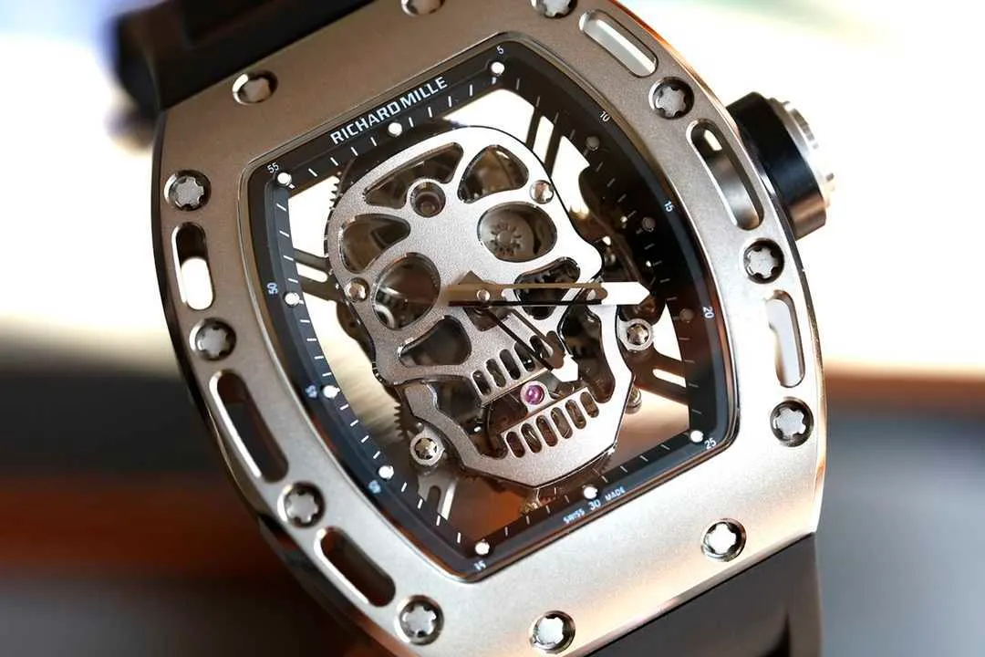 Designer Fantasic Men Relógio de pulso Superb Rm052 Active Tourbillon Watches 4i2t High-end Quality Mechanical Uhr Ntpt All Carbon Fiber Case Montre Rd Luxe Reloj Hombre