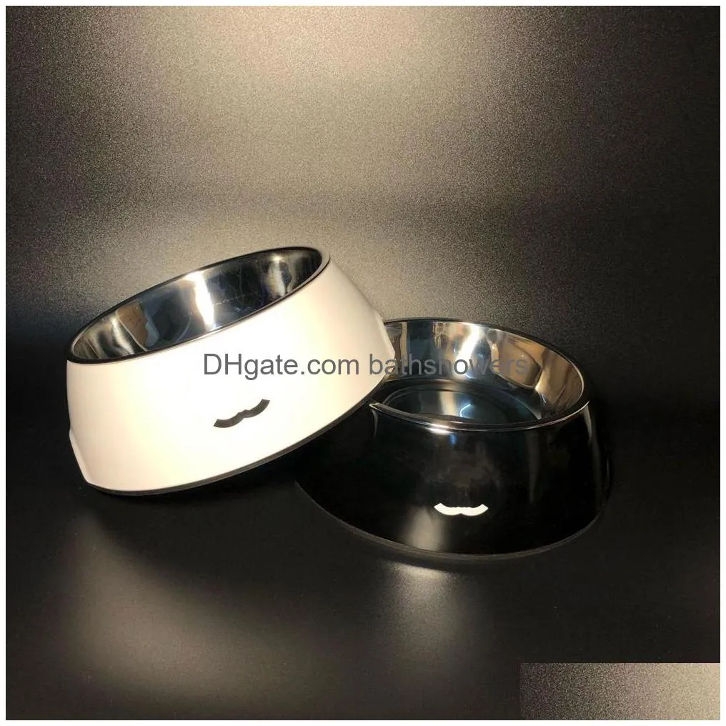 stainless dog bowls pets steel standard pet dog feeders puppy cat food or drink water bowl dish