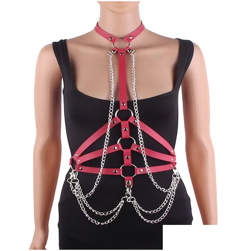costume accessories women lingerie harness body bondage gothic suspender bra cage waist wide straps body goth garters