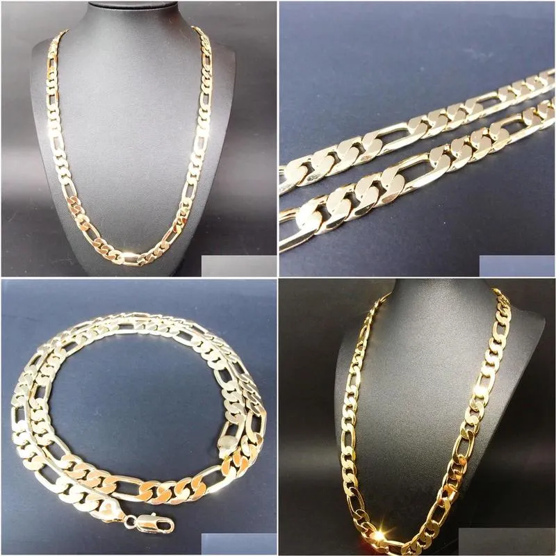 new heavy 94g 12mm 24k yellow solid gold filled mens necklace curb chain jewelry