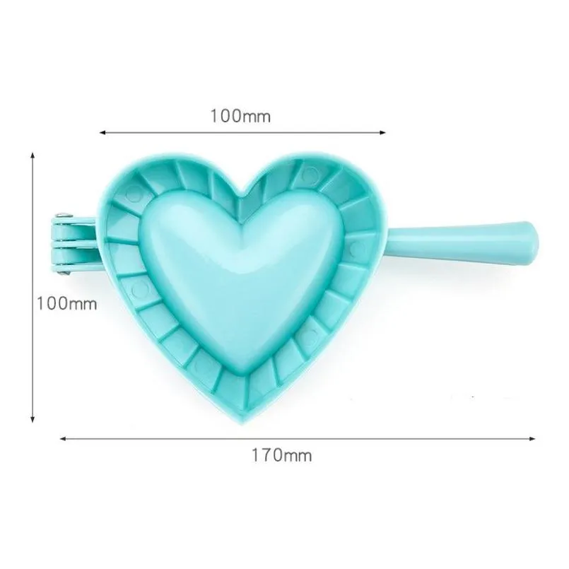 heart round dumpling pie maker - 2 in 1 dough press for ravioli calzone turnover pastry cutter kitchen tool