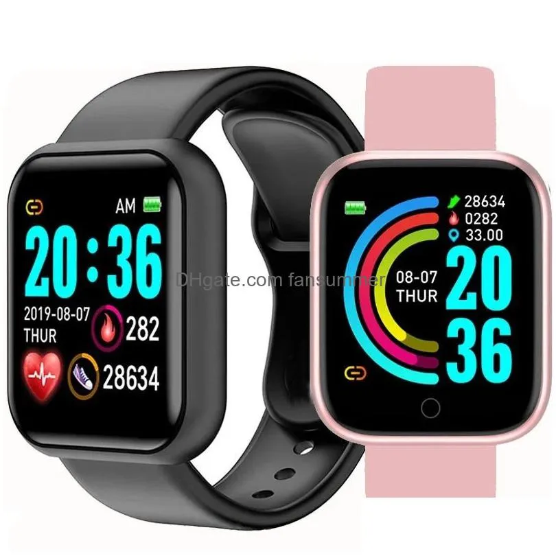 y68 smart watch color screen step counting multi sport mode message reminder photography music remote control smart band