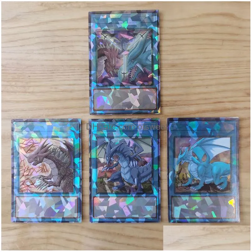 yugioh cards with tin box yu gi oh card 72pcs holographic english version golden letter duel links game card blue eyes exodia 220713