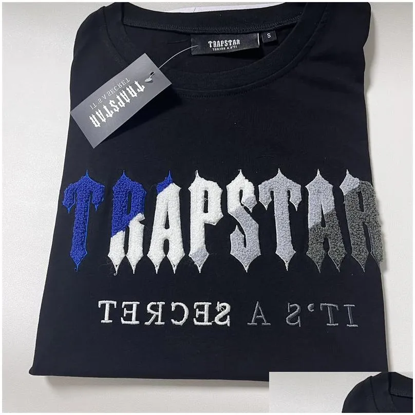 trapstar hoodie shorts t-shirts embroidery plush sweater fashion clothing matching drawstring trousers size s-xl with dust opp bag