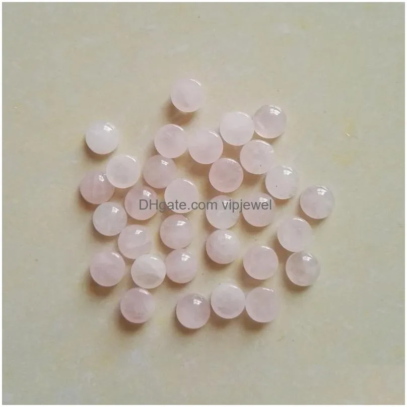 natural stone 6mm 8mm 10mm 12mm round loose beads rose quartz face for natural stone necklace ring earrrings jewelry accessory