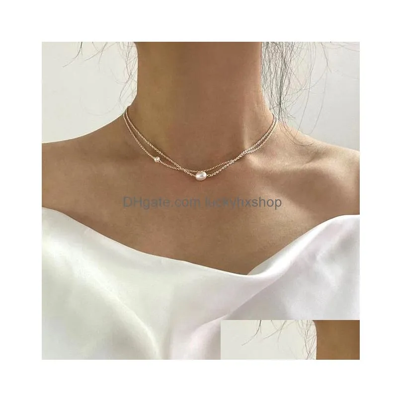 pendant necklaces ashiqi natural freshwater pearl necklace for women 925 sterling silver chain fashion jewelry gift 230131