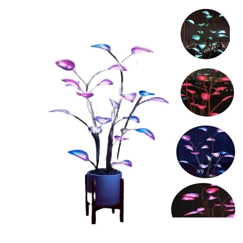 the magical led houseplant indoor color luminous green plant plastic dectrition for home beautiful fast drop decorative flowers 211w