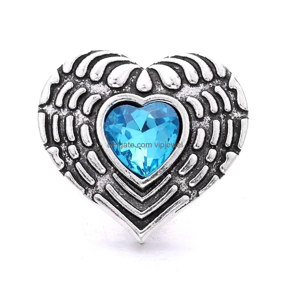 metal heart shape snap button clasps jewelry findings 18mm metal snaps buttons diy earrings necklace bracelet jewelery