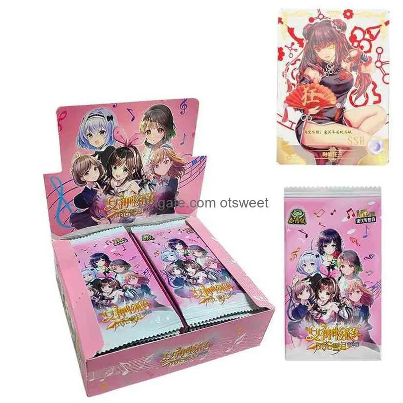 card games original goddess story flash card series anime figures cards rem eva collectible bronzing barrage cards toys gifts for children