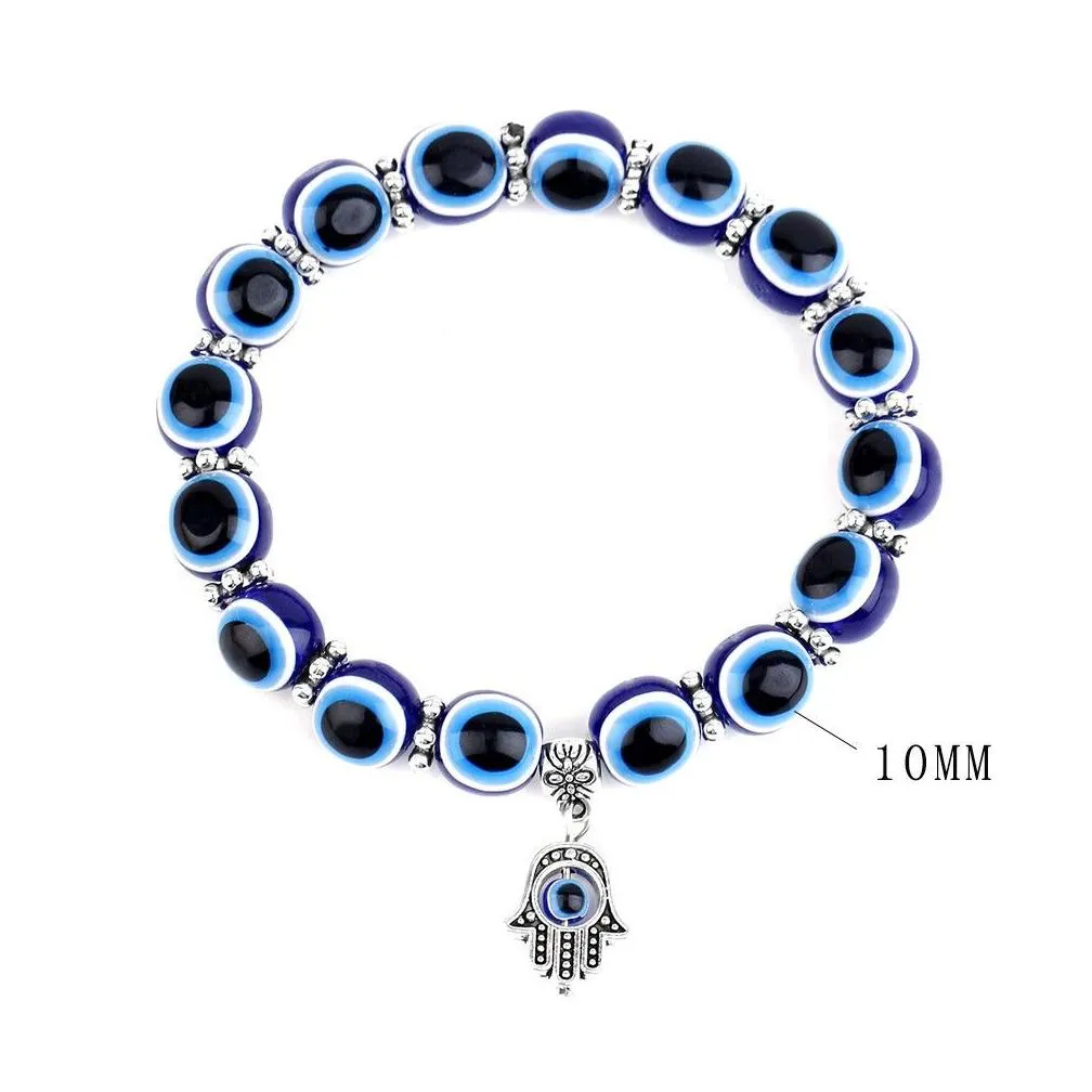 natural stone turkey evil eyes bracelets unisex fashion blue eye bracelet party jewelry simple evil-eye hand lucky bracelets