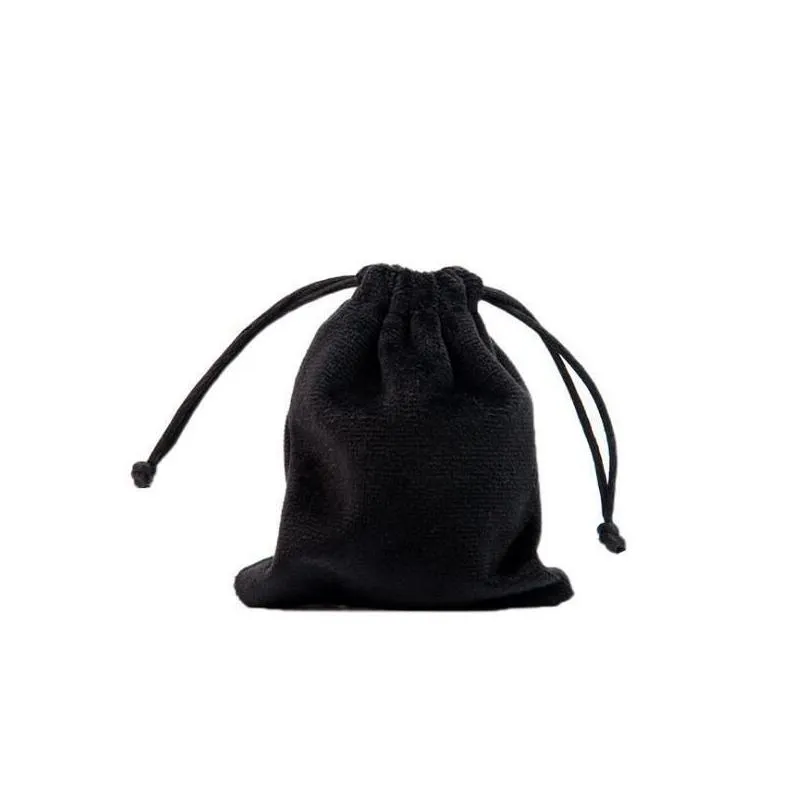 100pcs 5x7cm velvet drawstring pouch bag/jewelry bag christmas/wedding gift bags black red pink blue 8 color gc173