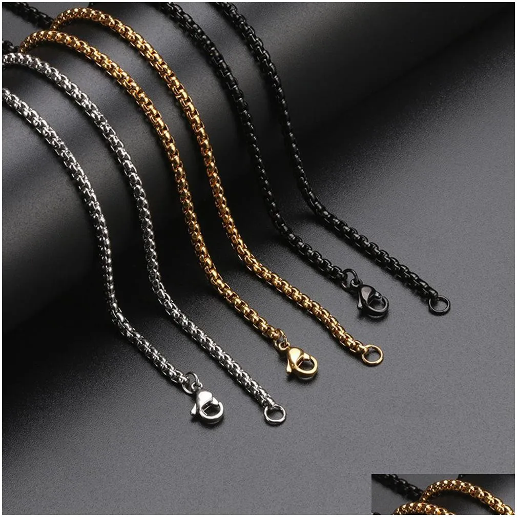 stainless steel pearl shape gold plated chains necklace jewelry accessories wholesale