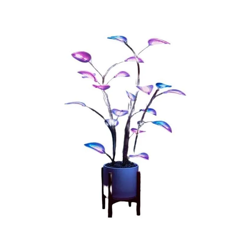 the magical led houseplant indoor color luminous green plant plastic dectrition for home beautiful fast drop decorative flowers 211w