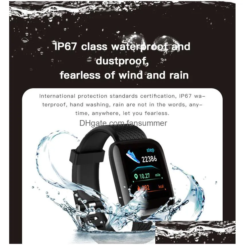 d13 smart watch band 116 plus waterproof smart bracelet heart rate tracker wristband blood pressure sport smartwatch