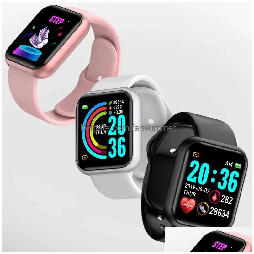 y68 smart watch color screen step counting multi sport mode message reminder photography music remote control smart band