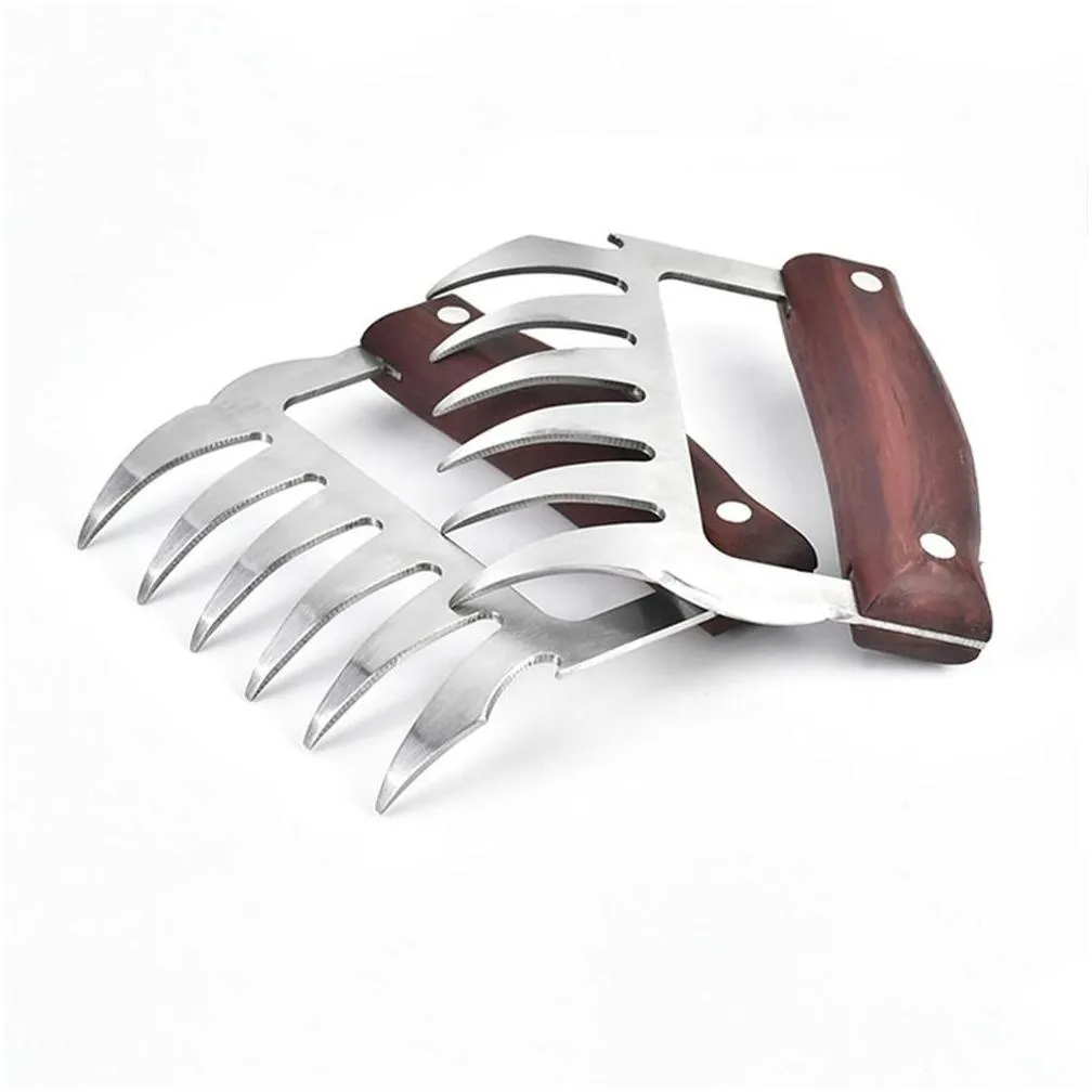 meat fork shredder claws stainless steel bbq pulled pork meat clamp handing carving food grill accessories barbecue tool