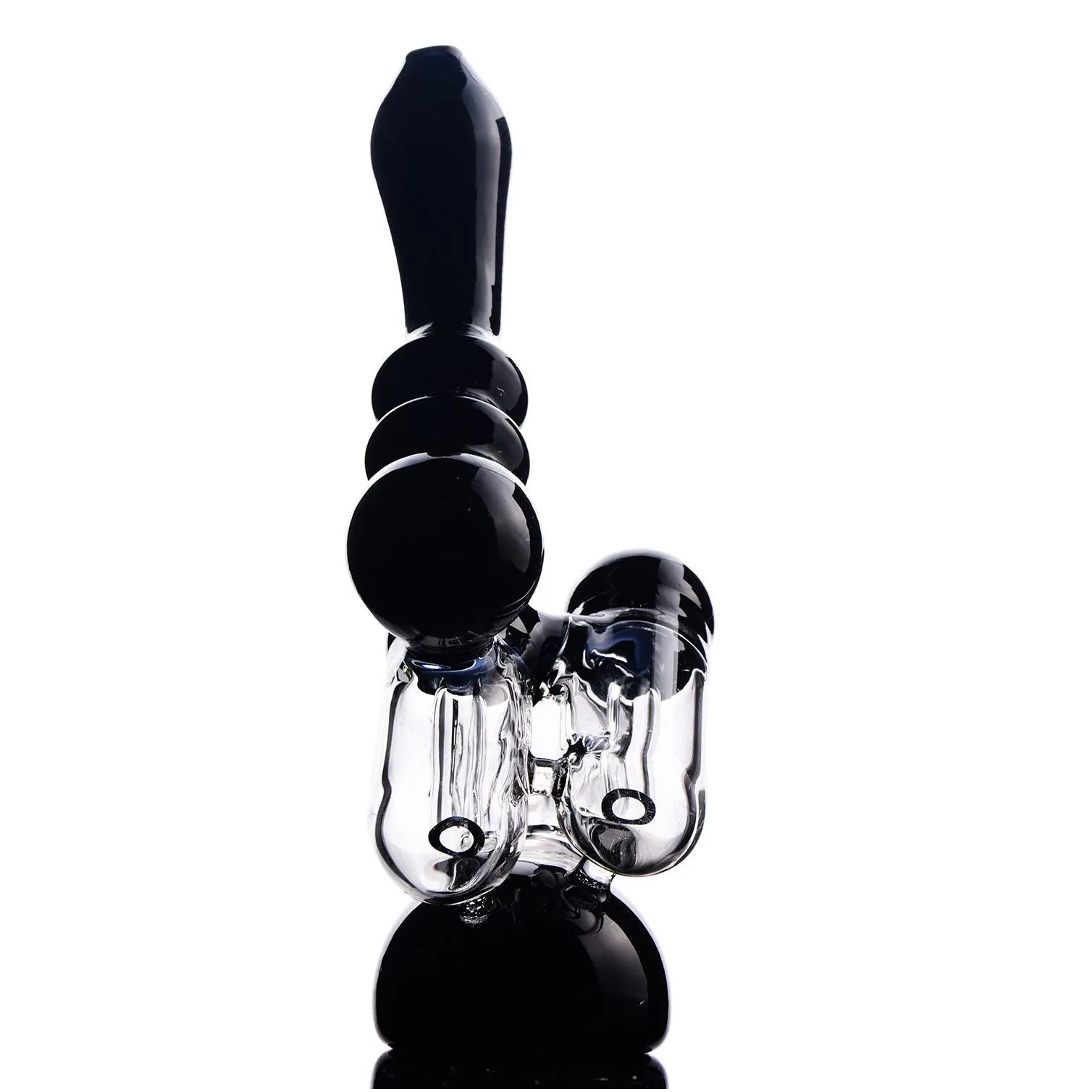 in stock black glass pipe glass bubbler smoking pipe water glass bong 