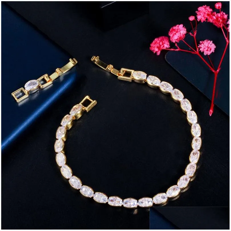 charm fashion aaa cubic zirconia womens tennis bracelet 18k gold silver bracelets copper bracelet luxury designer jewelry for women party friend teenagers