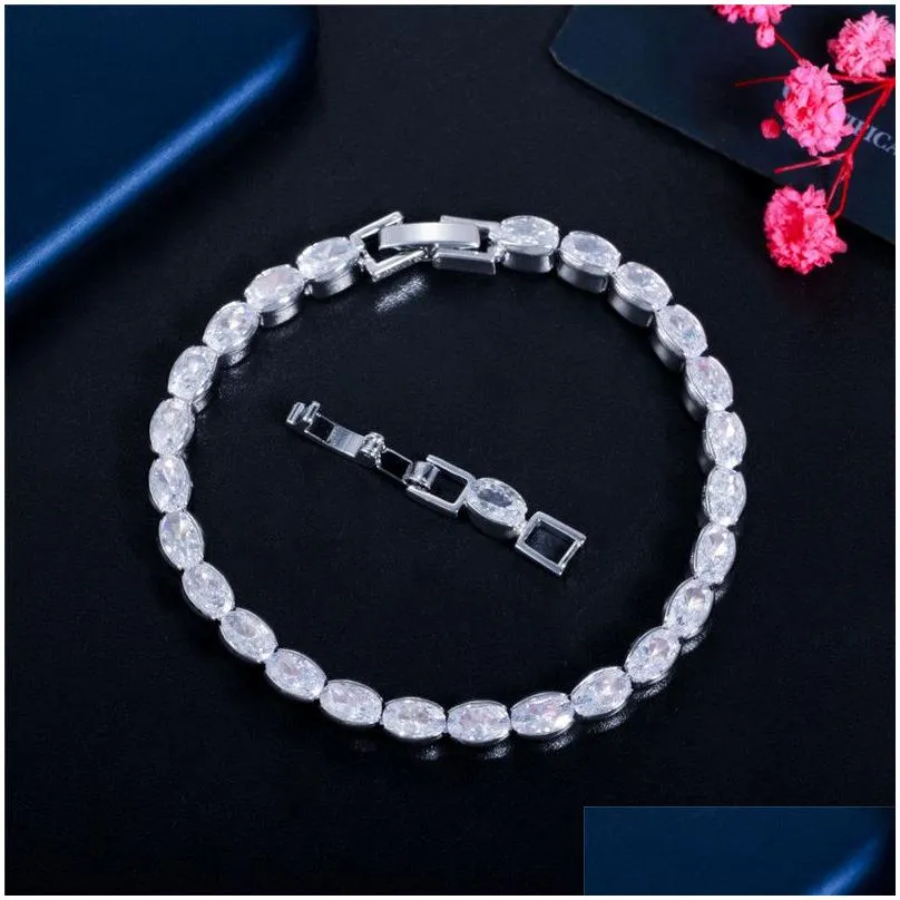 charm fashion aaa cubic zirconia womens tennis bracelet 18k gold silver bracelets copper bracelet luxury designer jewelry for women party friend teenagers