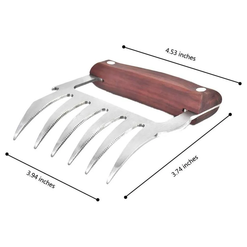 meat fork shredder claws stainless steel bbq pulled pork meat clamp handing carving food grill accessories barbecue tool