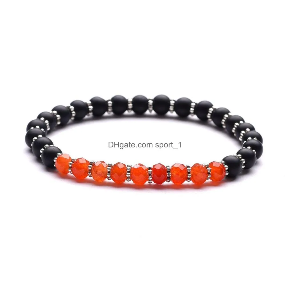 fashion natural stone bracelet 6mm opal pink crystal bead chakra bracelet for women bracelet