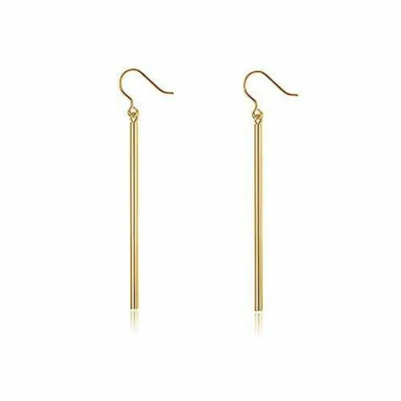 dangle chandelier long bar earrings for women girl.vertical stick round line drop earring simple geometric strip dangling