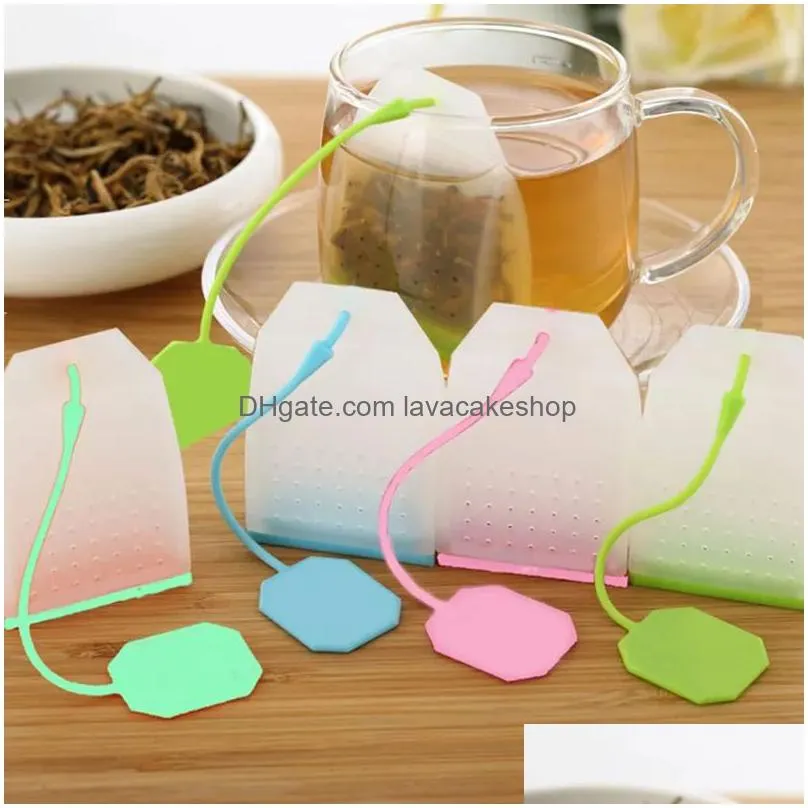 new tea strainer bags food grade silicone coffee loose tea leaves infusers corrosion resistance safe non-toxic no smell kitchen tool