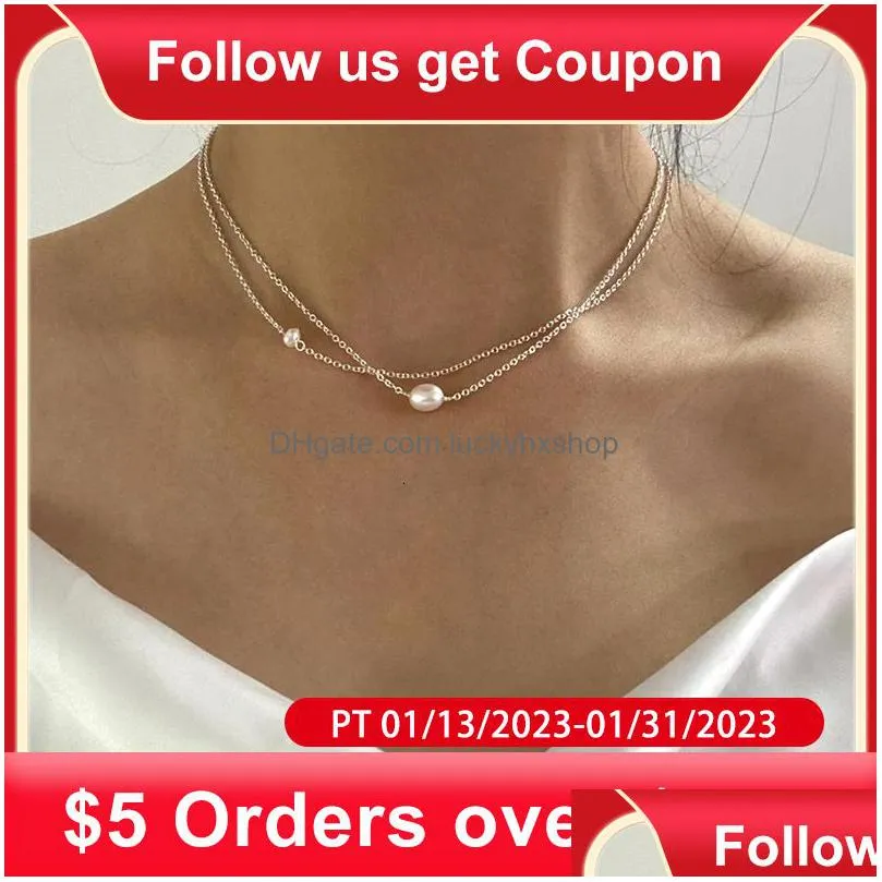 pendant necklaces ashiqi natural freshwater pearl necklace for women 925 sterling silver chain fashion jewelry gift 230131