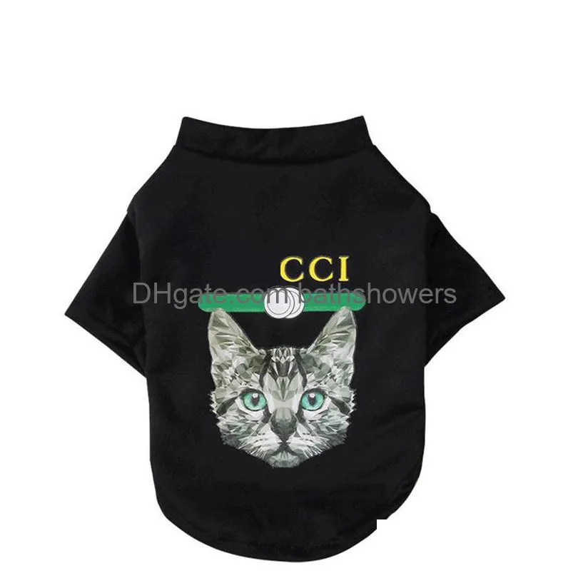 designer pet dog apparel french luxury g vest teddy cat summer cotton breathable t shirts two legs wear for middle small dogs clothes