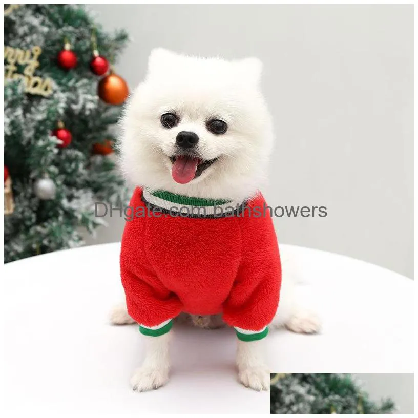 christmas dog cat clothes fleece warm costume for small pet puppy jacket coat two legs clothing teddy poodle bichon pomeranian