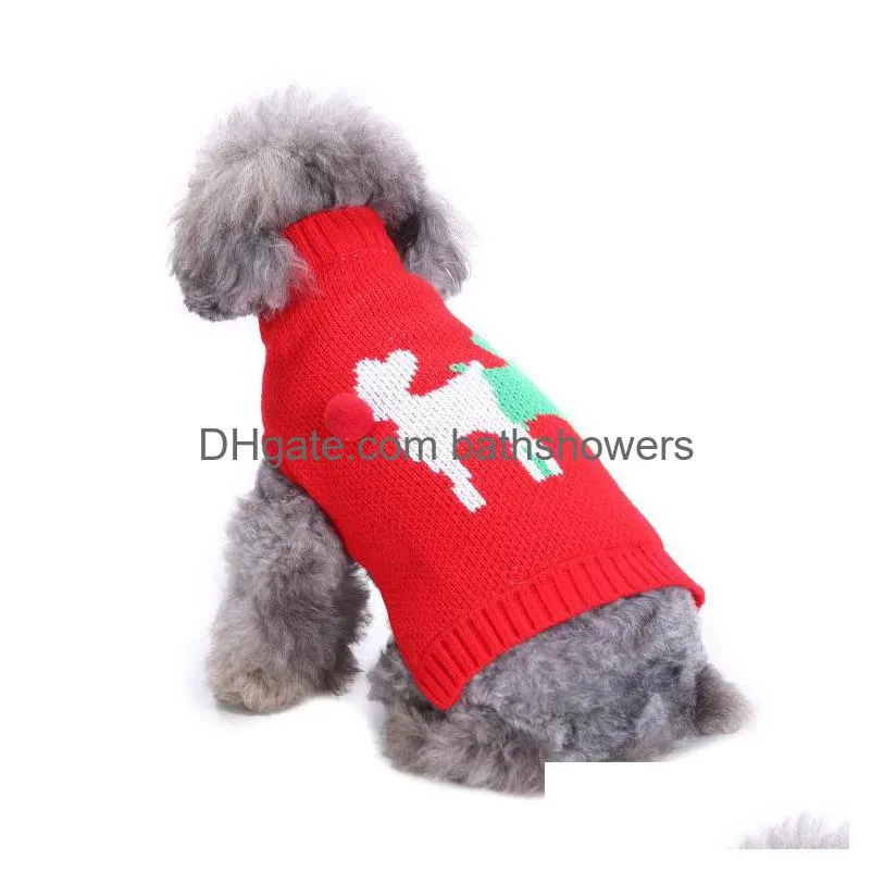 2021 dog sweater pet dog cat winter warm footprint sweater coat costume apparel clothes for small dogs puppy clothes