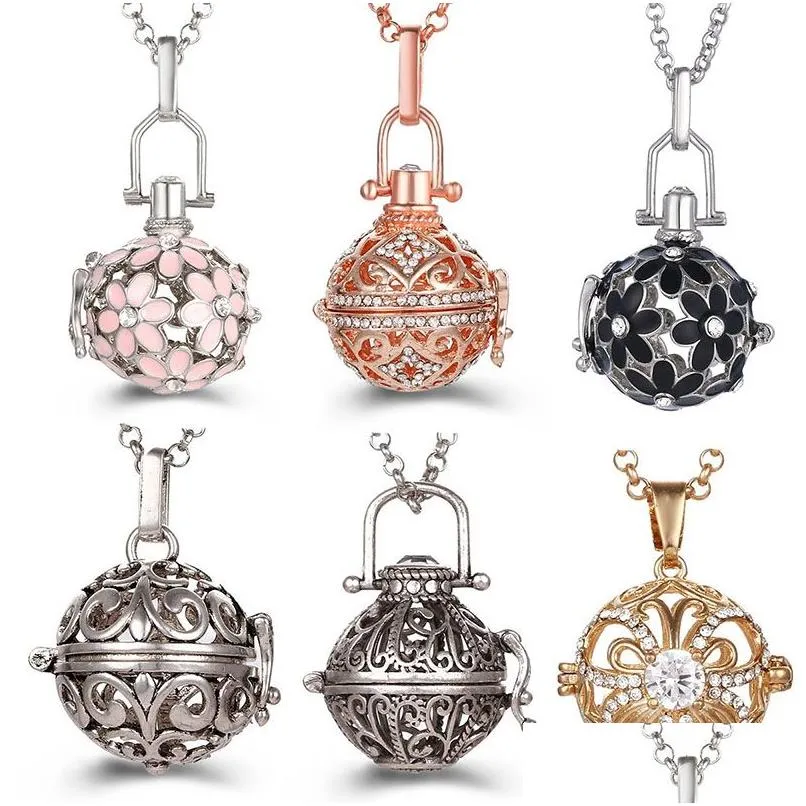 mexico chime music angel ball caller locket necklace vintage pregnancy pendant necklace aromatherapy  oil diffuser jewelry