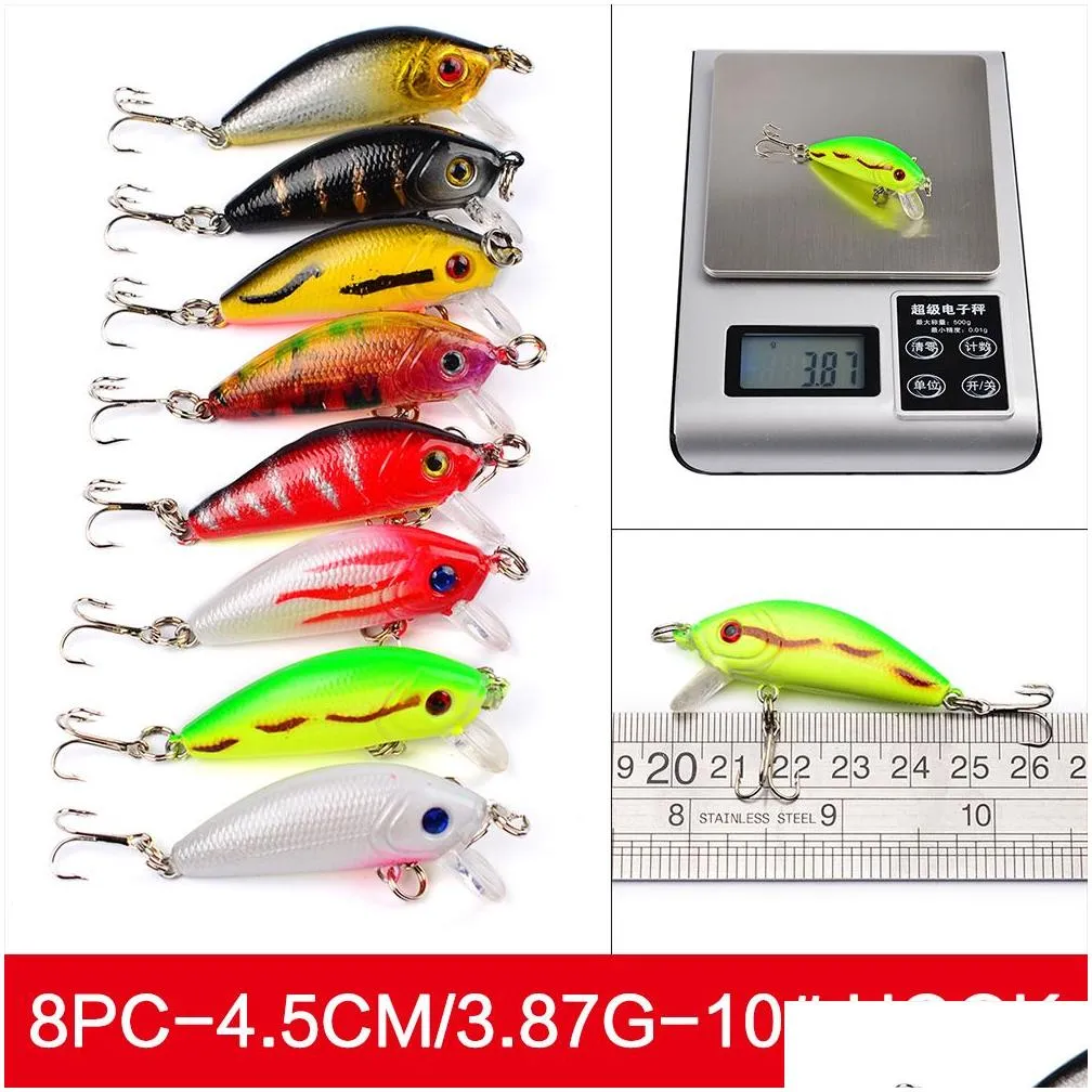 56pcs/lot fishing lures set mixed minnow lot lure bait crankbait tackle bass for saltwater freshwater trout bass salmon fishing