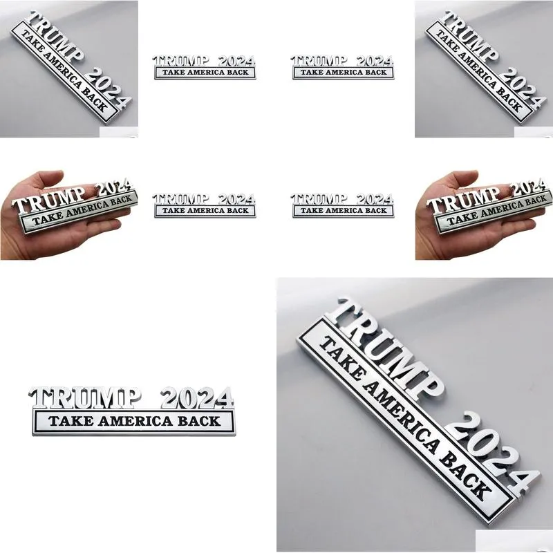 metal trump 2024 take america back car badge sticker decoration 4 colors