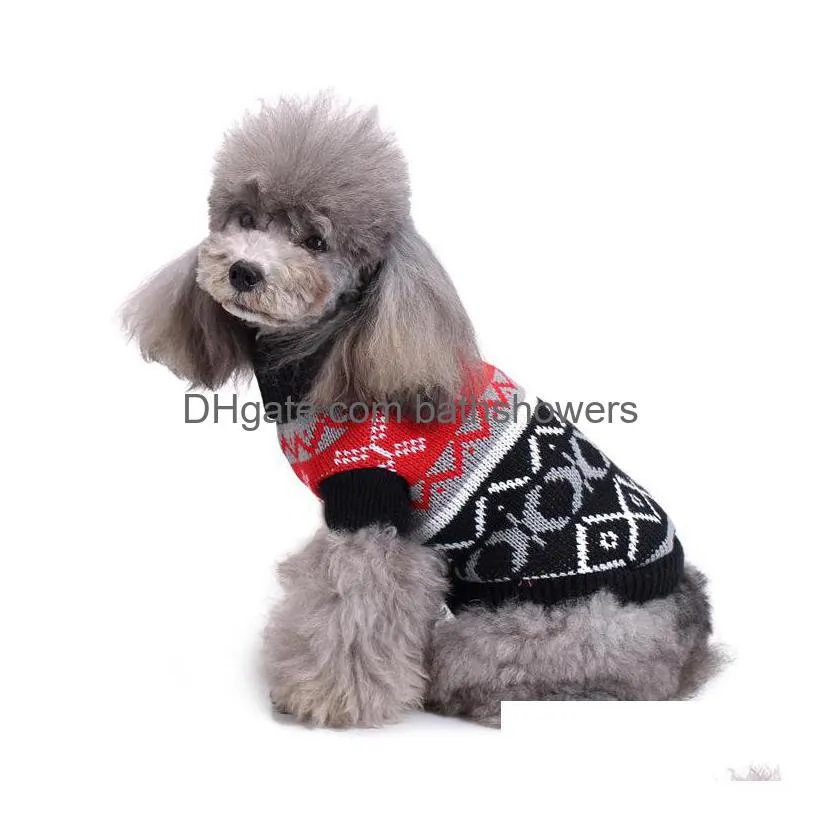 2021 dog sweater pet dog cat winter warm footprint sweater coat costume apparel clothes for small dogs puppy clothes