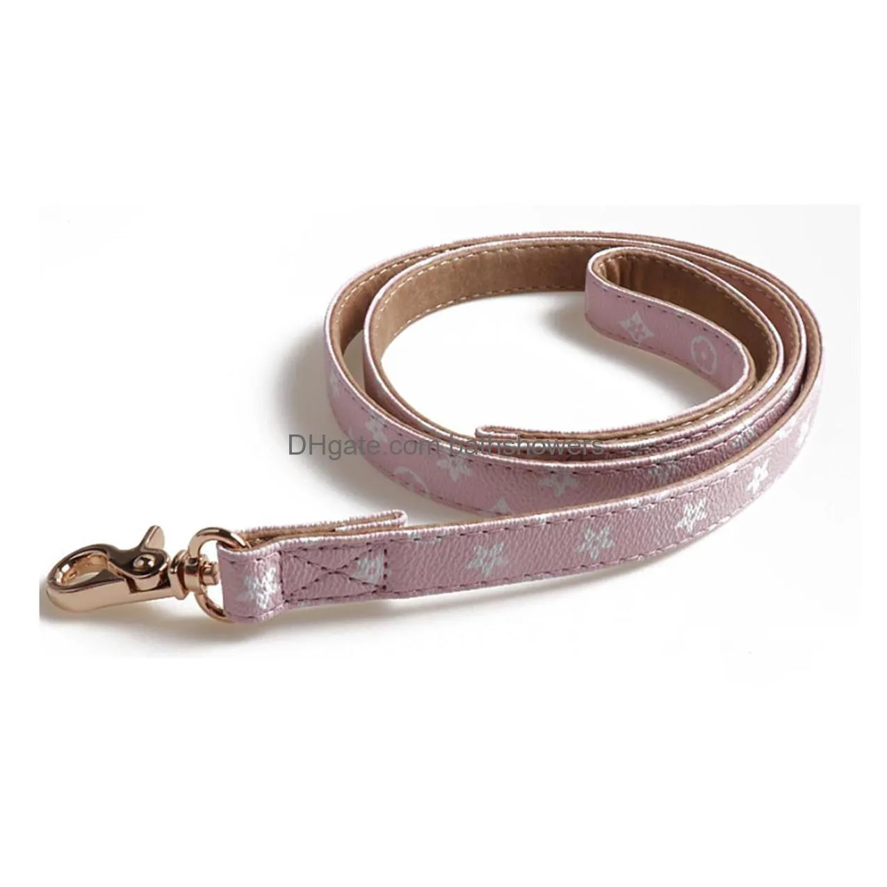 dhs luxury designer dog collar pattern pu leather pets collars adjustable brand cat leashes outdoor personality pet collar accessories