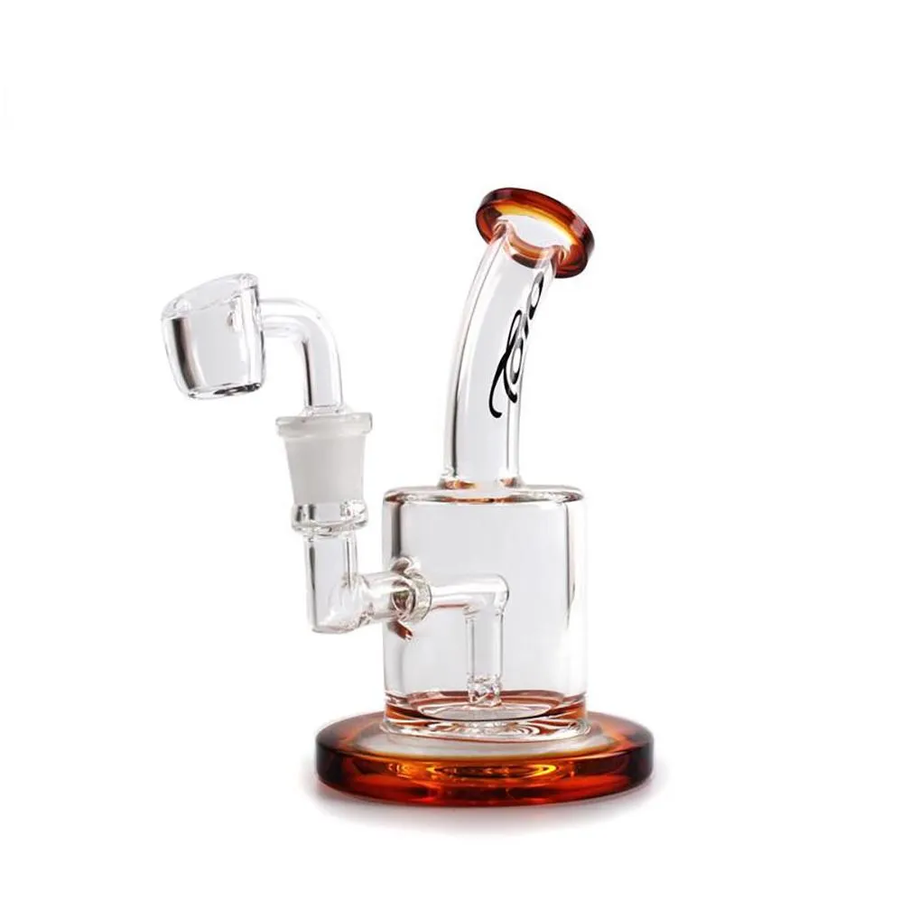 6 glass bong hookahs oil dab rig 5mm thickness banger nail bongs female joint 14.5mm bubbler