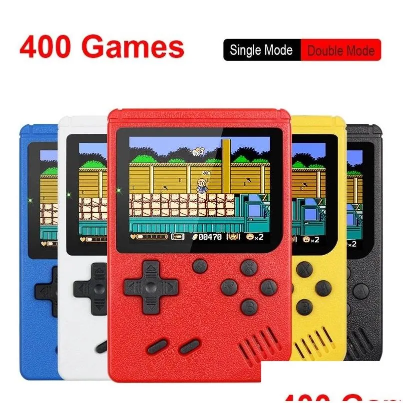 retro portable mini handheld video game console 8-bit 3.0 inch color lcd kids color game player built-in 400 games