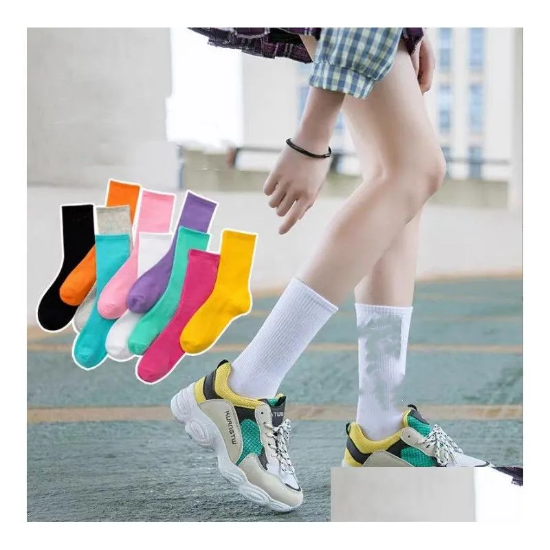 2023-sale sports socks couple tubesocks personality female design teacher school style mixed color wholesale n with tags