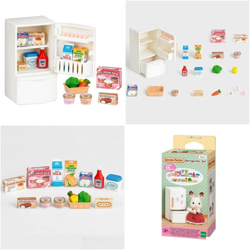 tools workshop sylvanian families dollhouse playset furniture refrigerator set accessories gift girl toy no figure 5021 230712