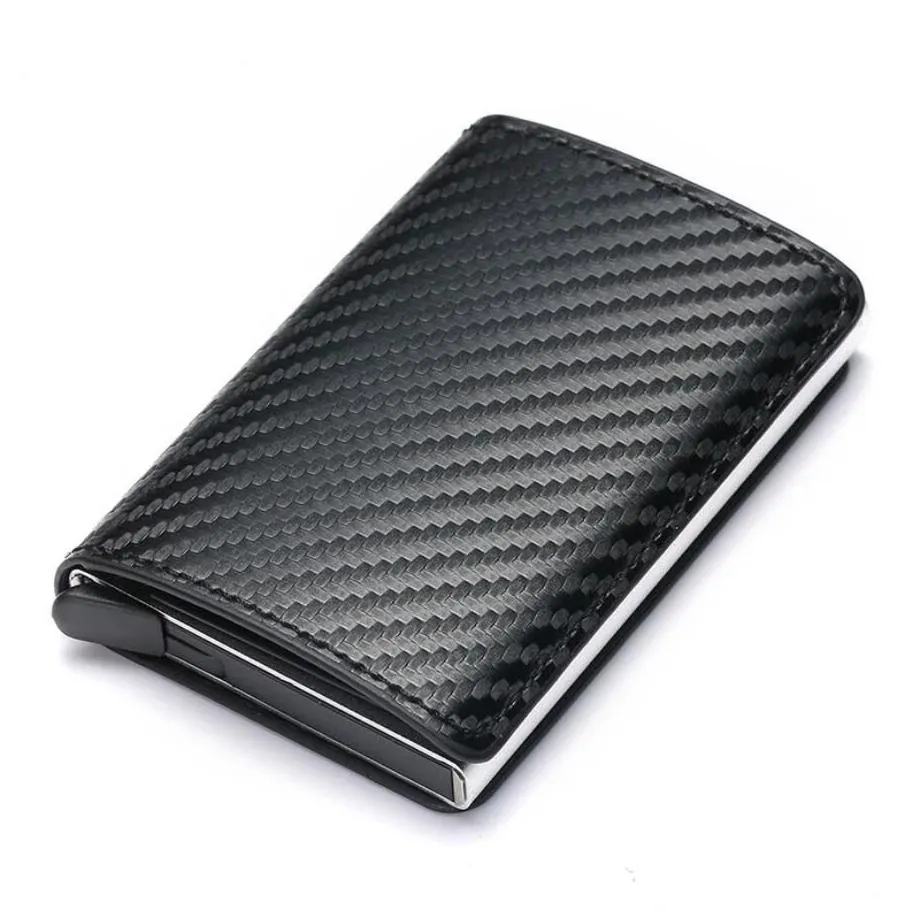 rfid anti-theft smart wallet money clips thin id card holder uni automatically solid metal bank credit cards holder business mini