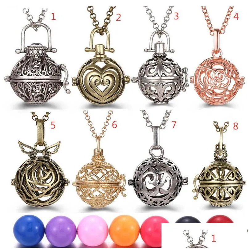 mexico chime music angel ball caller locket necklace vintage pregnancy pendant necklace aromatherapy  oil diffuser jewelry