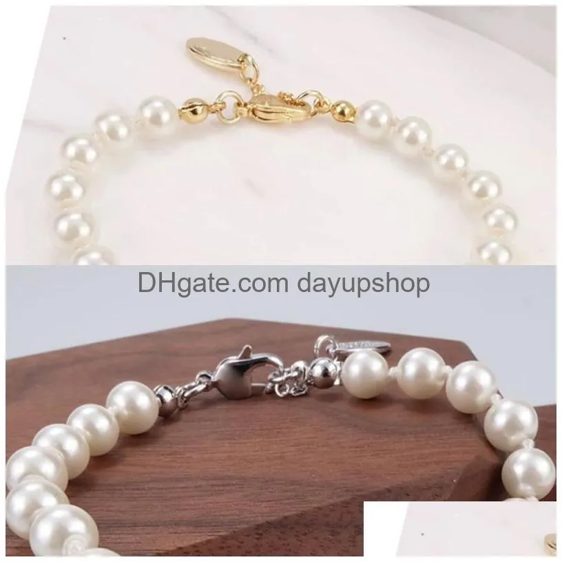 women girl crystal saturn bracelet pearl chain orbit bracelet for gift party fashion jewelry accessories high quality