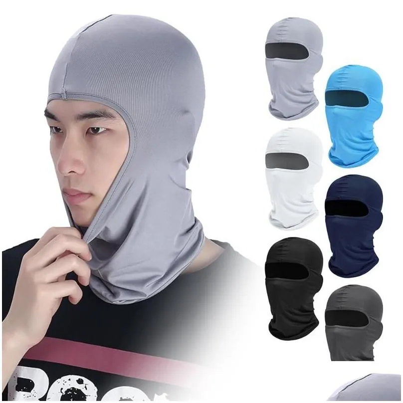 cycling caps masks motorcycle balaclava hood full face ski mask neck warmer windproof breathable motocross biker anti-uv men helmet