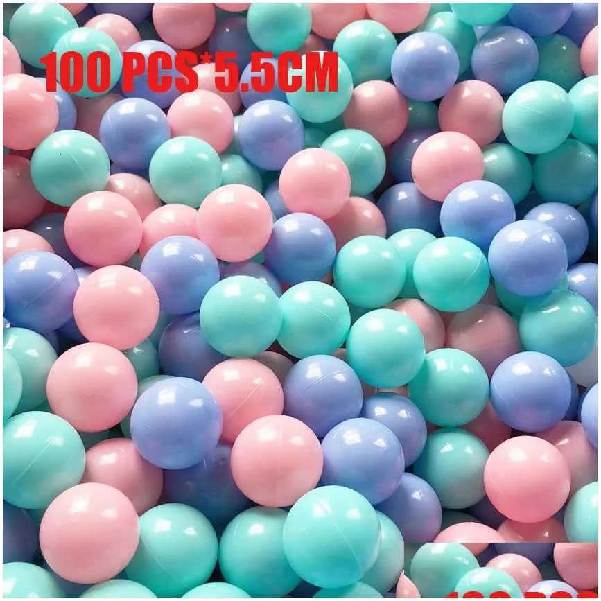 party balloons 50/100 pcs eco-friendly colorful ball pit soft plastic ocean ball water pool ocean wave ball outdoor toys for children kids baby